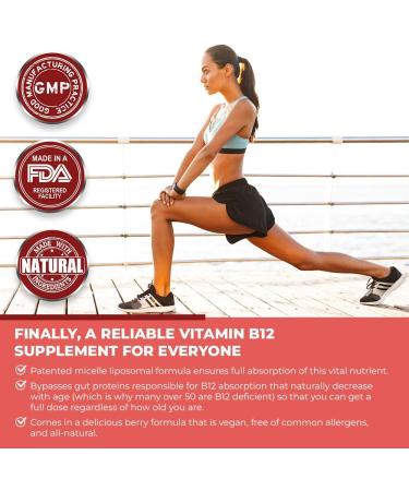 PURALITY HEALTH Micelle Liposomal Liquid Vitamin B12 with Fulvic Acid 2500 mcg. Combined Methylcobalamin with Organic Glycerin Extract Maximum Absorption Energy Boost Vegan Friendly - Buy Online on GoSupps.com
