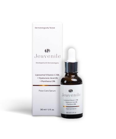 Jeuvenile Vitamin C5 Face Care Serum Brightens Moisturises Anti-Aging Collagen-boosting Hyaluronic Acid skincare for All Skin Types 30ml
