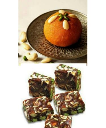 Two Different Types Of Delicious Indian Traditional Sweets Raksha Bandhan Marriage Diwali Holi Ganesh Chaturthi Festival Treat For Family & Friends (2 375g Each) (Green Pista Barfi & Milk Cake) Green Pista Barfi And Milk Cake - Buy Online on GoSupps.com