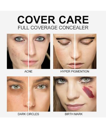 FOCALLURE 2PCS Matte Concealer - Full Coverage Waterproof Corrector for Dark Circles - Light Cream 0.42 Fl Oz - Buy Online on GoSupps.com