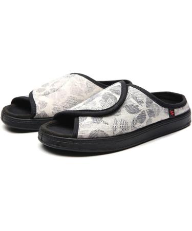 MisFun Wide Diabetic Shoes for Women - Comfortable Orthopedic Slippers, Size 8.5 White - Buy Online on GoSupps.com