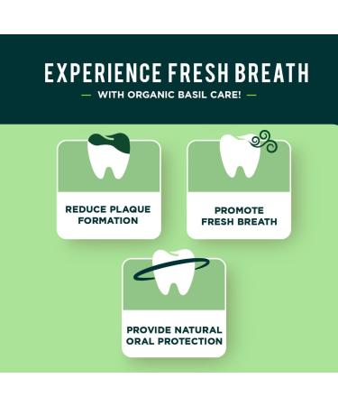  Dabur Dabur Organic Basil Toothpaste for Fresh Breath 100ml - Natural Oral Care with Organic Basil Extracts - Refreshing Mint Flavour - Promotes Oral Health and Hygiene - Buy Online on GoSupps.com