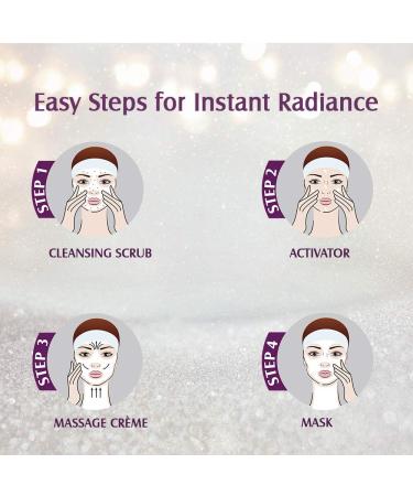 FT Herbal's Radiant Diamond Cellular Radiance 4 in 1 Facial Kit with Diamond Dust & Cinnamon Chemical Free 4x37g - Buy Online on GoSupps.com