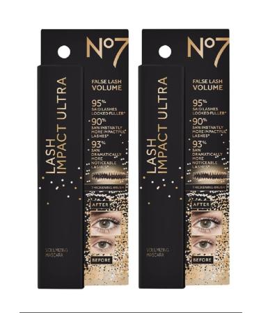 No7 | Lash Impact Ultra Mascara | Black | Pack of 2