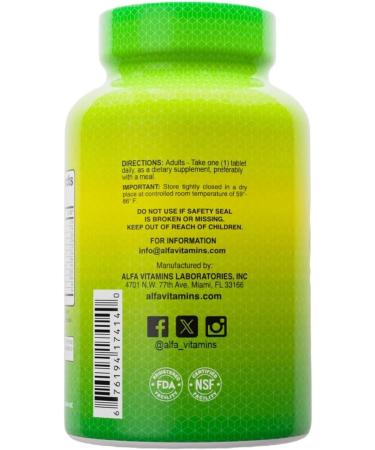 ALFA VITAMINS Multi Daily Vitamins Essential Vitamins to Support The Immune System and Promote a Healthy Lifestyle - 120 Tablets - Buy Online on GoSupps.com