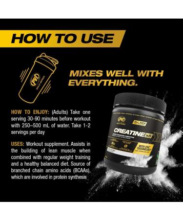 PVL Creatine X8 - Advanced Creatine Monohydrate Powder - Amino Acid Boosted Creatine Powder - Workout Supplement - Zero Sugars or Fillers -249 g - 30 Serving - Buy Online on GoSupps.com