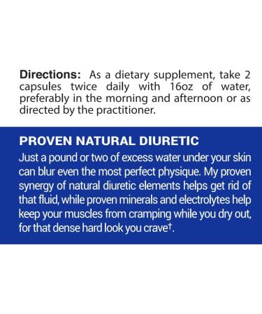 Gaspari Nutrition Proven Diuretic Bodybuilding Supplement - Fast Water Shedding, Dry Look, Natural Ingredients, 80 Capsules - Buy Online on GoSupps.com