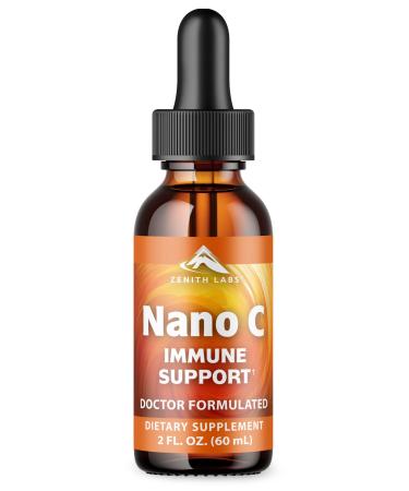 Zenith Labs Liquid Vitamin C Drops for Adults - Nano C Natural Immune Support Supplement Vitamin C Liquid Supplement for Stronger Immunity - Nanotechnology Micro C Particles for Fast Absorption