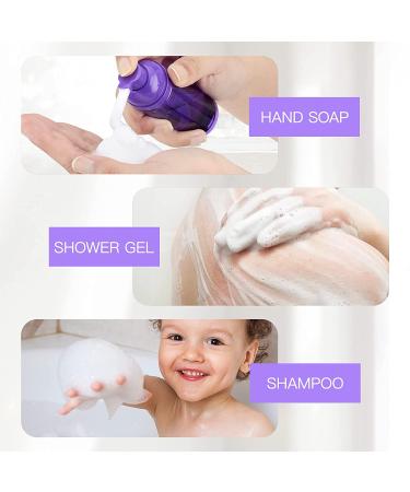 Owlyee 2oz Foam Pump Dispenser (3PCS) - Travel-Friendly Hand Soap, Shampoo & Lash Cleanser - Purple - Buy Online on GoSupps.com