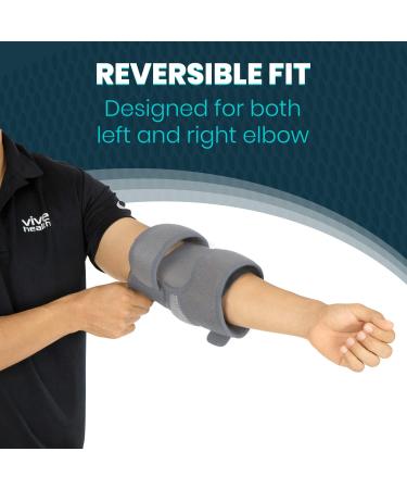 Vive Elbow Brace - Compression Sleeve for Tennis & Golfers - Support Strap for Tendonitis & Epicondylitis - Gray Standard - Buy Online on GoSupps.com