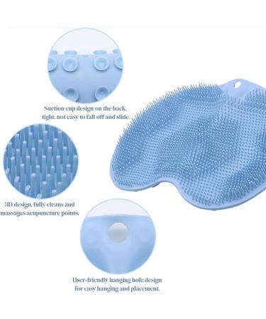 Lidouk Foot Cleaner Massage Device - Non-Slip Suction Cup Shower & Bathroom Scrubber Mat for Foot Care Peeling Spa Improved Circulation & Pain Relief - Buy Online on GoSupps.com