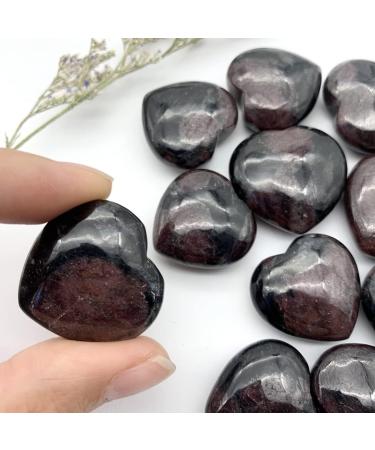 Natural Quartz Crystal Natural Garnet Loving Heart Shaped Quartz Polished Rough Stone Specimen Home Decoration Crystals Home Office Decor - Buy Online on GoSupps.com