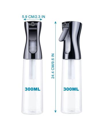 Uraqt 300ml Hair Spray Bottle - Black & Transparent | Professional Salon Water Spray for Hairdressers - Buy Online on GoSupps.com