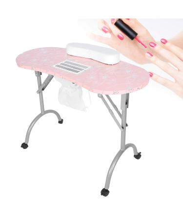 Folding Nail Table - Round Corner Manicure Station for Salons | International Shipping (220V European Standard) - Buy Online on GoSupps.com