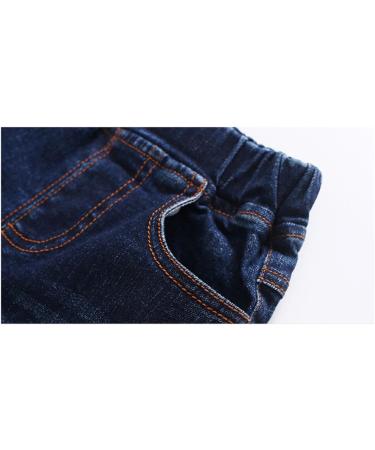 Kidscool Space Elastic Waist Ripped Denim Pants 3-4 Years Blue - Baby Girl Boy Jeans - Buy Online on GoSupps.com