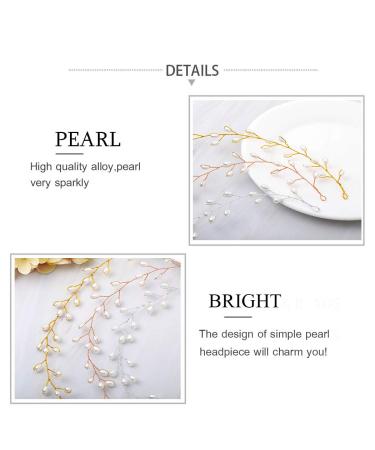 Catery Rose Gold Wedding Headband Hair Vine for Women and Girls - Bridal Headpiece with Baby Breath Headdress - Hair Accessories - Buy Online on GoSupps.com