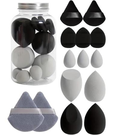 Setting Face Puff - Beauty Makeup Sponge Set - Portable Makeup Puff Blender Sponges Powder Puff for Blending Foundation Cream Black - Buy Online on GoSupps.com
