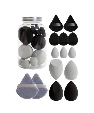 Makeup Puff | Beauty Makeup Sponge Set Concealer Sponge Facial Makeup Beauty Sponges for Cream Powder Application Black