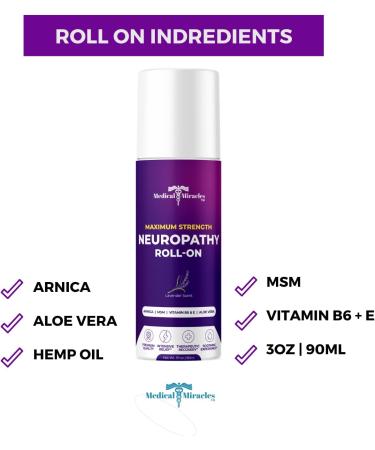New Lavender Neuropathy Relief Roll On | Ideal for Hips, Joints, Neck, Back, Elbows, Fingers, Hands, and Knees | Made in USA - Buy Online on GoSupps.com