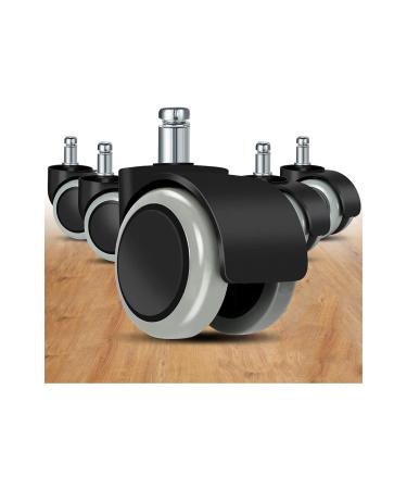 Threaded Shaft Swivel Castors Ball Castors Wheels Set of 5 Replacement Wheels for Hardwood Floors and Carpet- Support Up to 1000bls(Gris) Grey