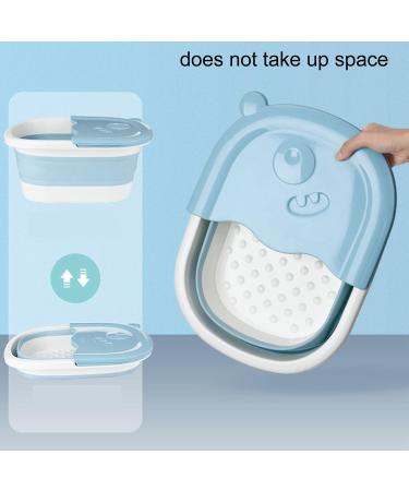Jeanoko 1pcs Bassin de Bain Pied Pliable pour Les Pieds de Trempage Baignoire de Trempage Pliable avec des Points D'acup Concerts et Poign es de Massage Spa Pied Portable Bleu - Buy Online on GoSupps.com