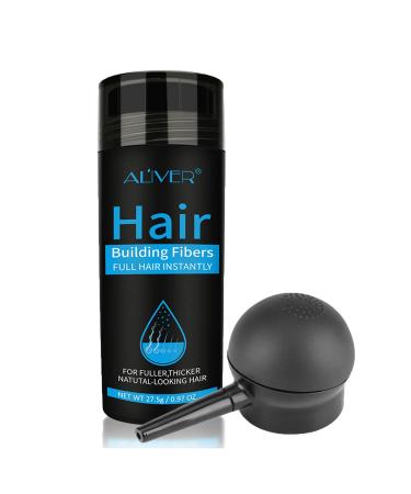 ONELUX Hair Fibres with Applicator Professional Quality Fiber Powder Spray Building Fibres Loss Concealer for Thinning Women and Men Best Thickening Products (Light Brown) 2 Piece Set