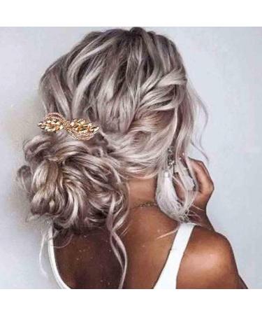 Aneneiceera Vintage Crystal Hair Clip Gold Rhinestone Hair Barrette Sparkle Cz Head Clip Crystal Wedding Headpieces Bridal Hair Accessories for Women and Girls - Buy Online on GoSupps.com