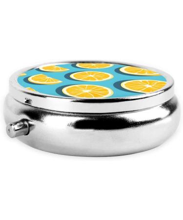 Portable Lemon Wedges Round Pill Box - 3 Compartment Organizer for Travel | Travel-Friendly Pill Storage - Buy Online on GoSupps.com