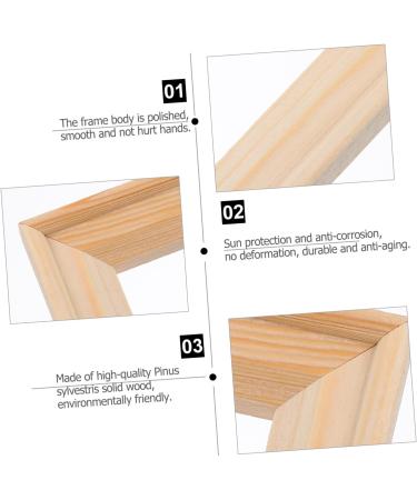 Zerodeko 5pcs Empty Frame Solid Wood Picture Frame Metal Picture Frames Photo Collage Frame Gallery Wall Frame Frames for Painting Pinus Sylvestris Office Household Poster Frame - Buy Online on GoSupps.com