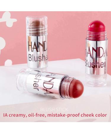MEICOLY Natural Matte Cream Blush Stick Set - 4 pcs | Lightweight Waterproof Face Cheek Makeup for Brightening Effects - Buy Online on GoSupps.com