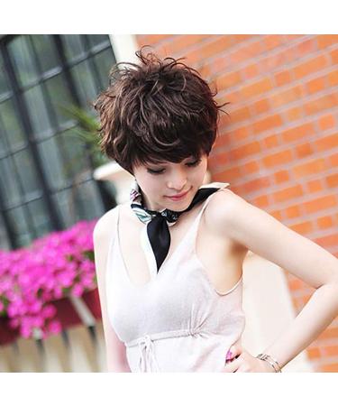Buy Ansenesna Brown Short Curly Wig for Women | Premium Quality Hair Wig Fast International Shipping - Buy Online on GoSupps.com