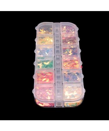 FANGO 3D Shape New Nail Clear Nail Pearl Diy Nail Art Decorations Rhinestone Manicure Tools 3# Colorful Vest Sequins - Buy Online on GoSupps.com