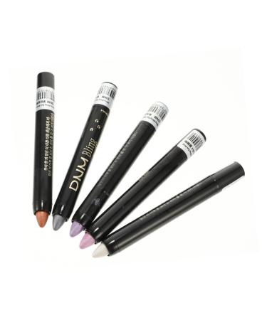 Beavorty Glitter Eyeshadow Sticks 5pcs Pearlescent Eyeshadow Pencil Creme Eyeshadows Matte Eyeshadow Stick Cream Eyeshadow Stick Makeup Pen