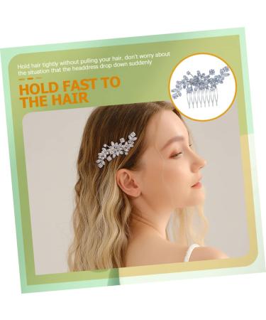 Angoily Crystal Side Hair Comb Crystal Hair Comb Hair Topper Wedding Hair Comb Wedding Bridal Hair Comb Hair Accessory for Girls Tiara Zircon Decorate Bridesmaid Flower Girl - Buy Online on GoSupps.com