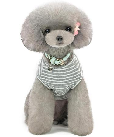 Shop Cute Striped Pet Pullover Sweater for Small Dogs & Cats | Pink Red Blue Gray | Ideal for Weighing 1.2-9.0 kg - Buy Online on GoSupps.com