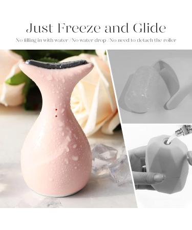 BAIMEI Reusable Cooling Eye Pad with Handle - Ice Globe for Women - Reduce Puffiness & Shrink Pores - Pink - Buy Online on GoSupps.com