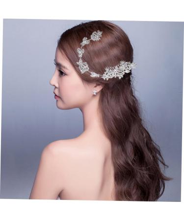 Ipetboom Bridal Wedding Hair Comb Hair Comb Floral Rhinestone Hair Pin Beautiful Bride Issue Card Rhinestone Headband Hair Comb - Buy Online on GoSupps.com