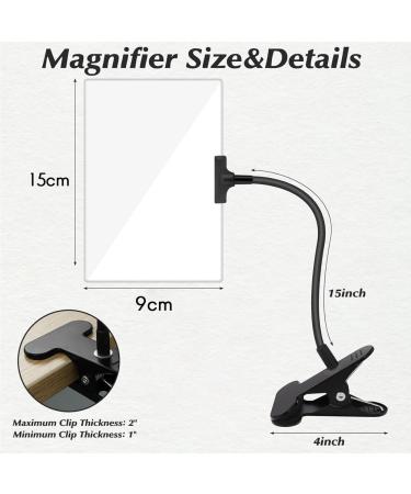 piuryue 5X Magnifying Glass with Clip 6x3.5 Inch Magnifier with Clamp Adjustable Flexible Gooseneck Clip on Magnifying Glass Easy Install Easy to Use - Buy Online on GoSupps.com