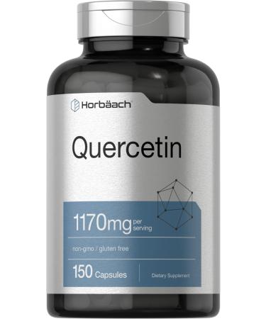 Quercetin Capsules | 1170mg | 150 Count | Non-GMO, Gluten Free Supplement | High Potency Formula | by Horbaach