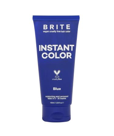 BRITE Blue Instant Colour Semi-Permanent Moisturizing Formula Ammonia Free Paraben Free Cruelty Free 3.38 floz