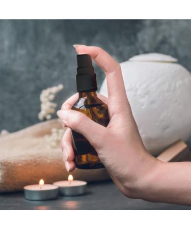 Nylea Small Glass Spray Bottles 2 oz - 2 Pack | Refillable Fine Mist Mister for Oil, Hair, Plants, Water | Mini Amber Travel Size Bottle for Cleaning Solutions - Essential Oil Sprayer - Buy Online on GoSupps.com