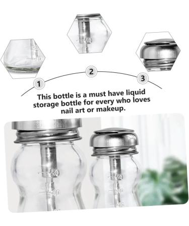  HAPINARY Set of 2 x 60ml Glass Nail Polish Remover Bottles for Gel Nail Polish - Leak-Proof and Sturdy - Buy Online on GoSupps.com