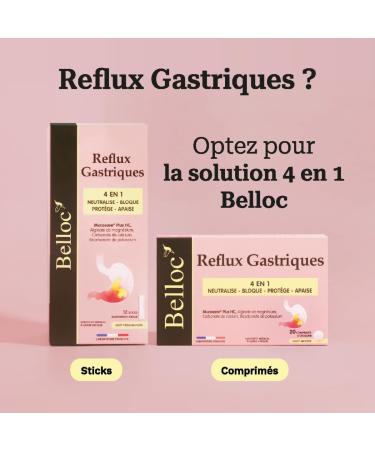 Belloc Gastric Reflux - 4 in 1 - Neutralises Block Protects Soothes Tablets x20 - For Ages 12 and Above - Buy Online on GoSupps.com