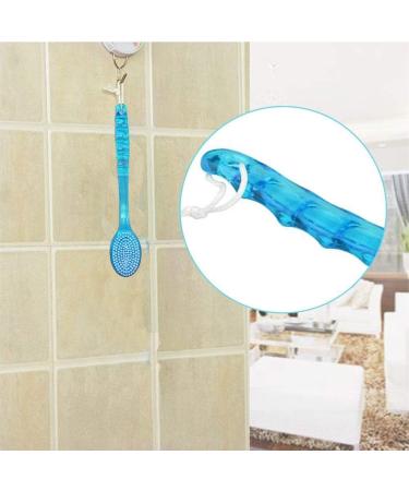 Bath Brush Back Brush for Showering | Soft Bristle Skin Massage Body Brush for Women & Men - Blue - Buy Online on GoSupps.com