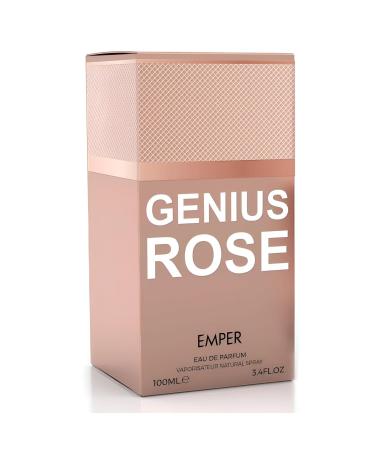 Genius Rose Perfume Pour Femme by Emper - Eau de Parfum for Women 3.4 Fl Oz / 100ml - Floral Fragrance with Rose Peach Blossom and Woody Notes. - Buy Online on GoSupps.com
