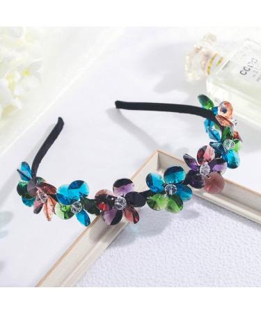 IYOU Glitter Crystal Headband Sparkly Rhinestone Muticolor Hair Bands Vintage Birthday Prom Wedding Hair Accessories for Women - Buy Online on GoSupps.com
