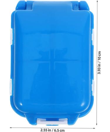 Beaupretty 3 Layers 8 Compartments Daily Medicine Case Daily Pill Organizer Portable Travel Pill Case Pocket Pill Container Blue - Buy Online on GoSupps.com