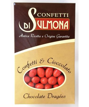 Di Sulmona Confetti Dragées from Sulmona - Ciocomandorla, double chocolate, Red - 500 gr
