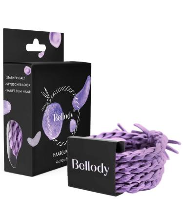 Bellody original hair tie - Sundance Edition - Stylish braided hair tie with strong hold (4er set - Bora Bora) - Women's hair accessories in violet purple - Buy Online on GoSupps.com