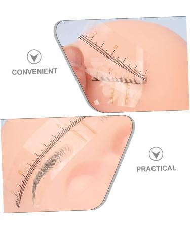BIUDECO 50pcs Eyebrow Positioning Ruler Stickers Eyebrow Positioning Tool Eyebrow Stencils Measuring Ruler 18.00X3.80X0.10CM Yellow - Buy Online on GoSupps.com